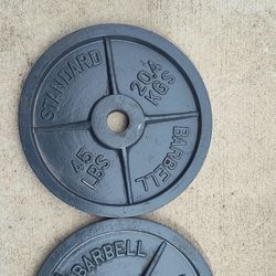 210lbs Total Weight Olympic Barbell Plate Set 2in. Holes 