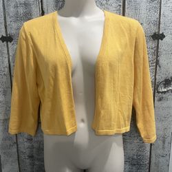 Northstyle Mustard Yellow Short Cardigan Sweater Size XL