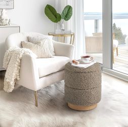 Get Set Style Brand-Round Ottoman with Storage (New)