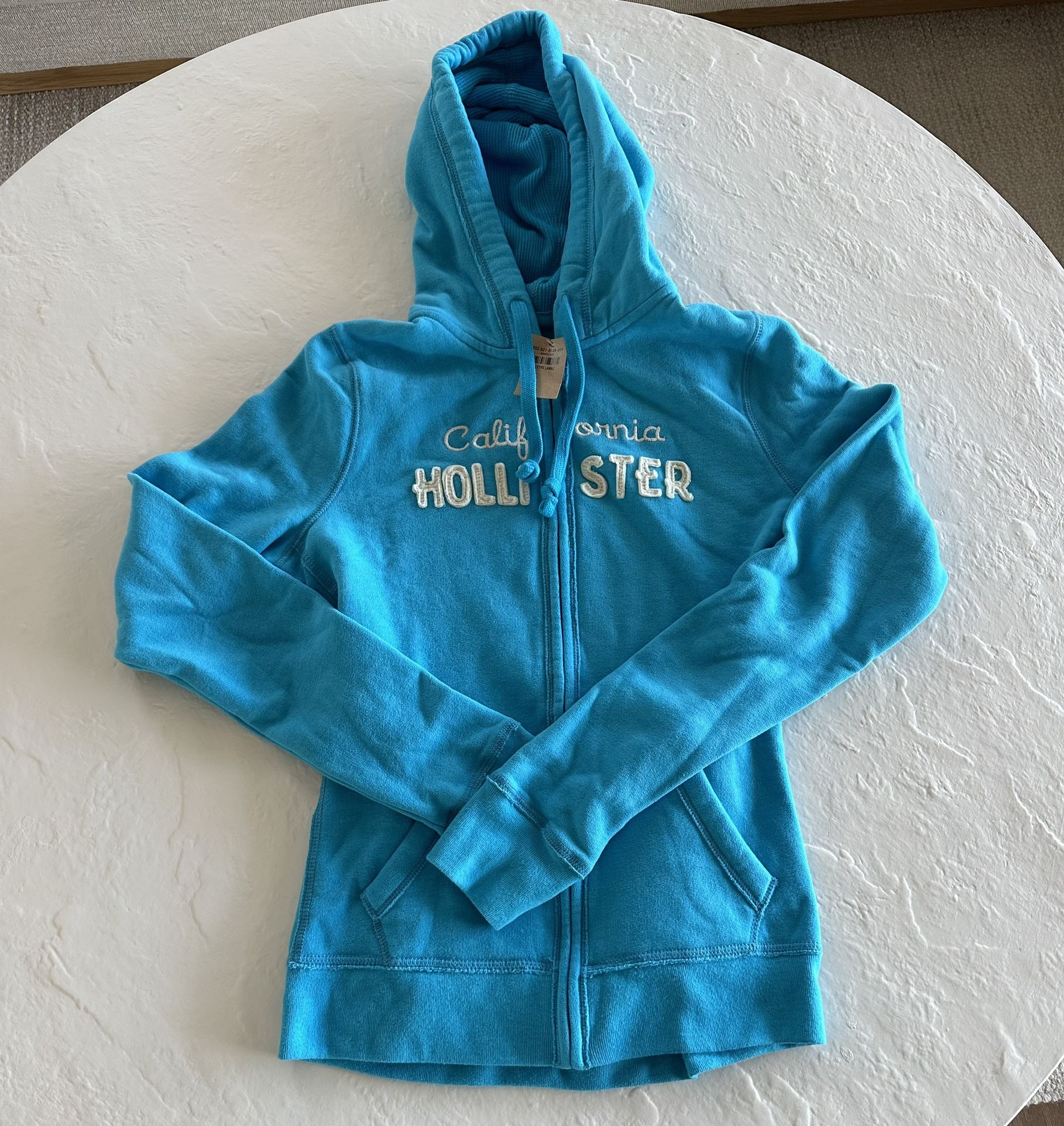 Hollister Blue Hoodie Zip Up Long Sleeve