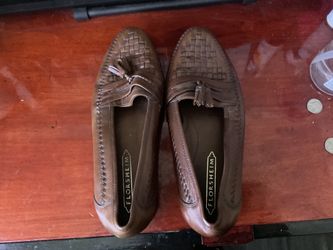 Florsheim Mens Woven Tassel Loafers - Brown Leather - Size 8 D - Made in India