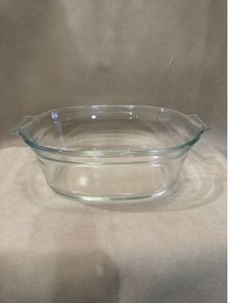 PYREX Clear Glass Oval Casserole  Bakeware Dish with Handles 703
