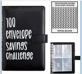 100 Envelopes Money Saving Challenge, 100 Envelope Challenge Binder, Easy and Fun Way to Save $5,050, Savings Challenges Budget Book Binder with Cash
