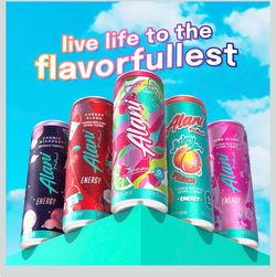 Alani Nu VARIETY PACK CHERRY TWIST, PINK SLUSH, ORANGE KISS Sugar Free, Low Calorie Energy Drinks, 200mg Caffeine, Biotin B Vitamins, Zero Sugar, 10 C