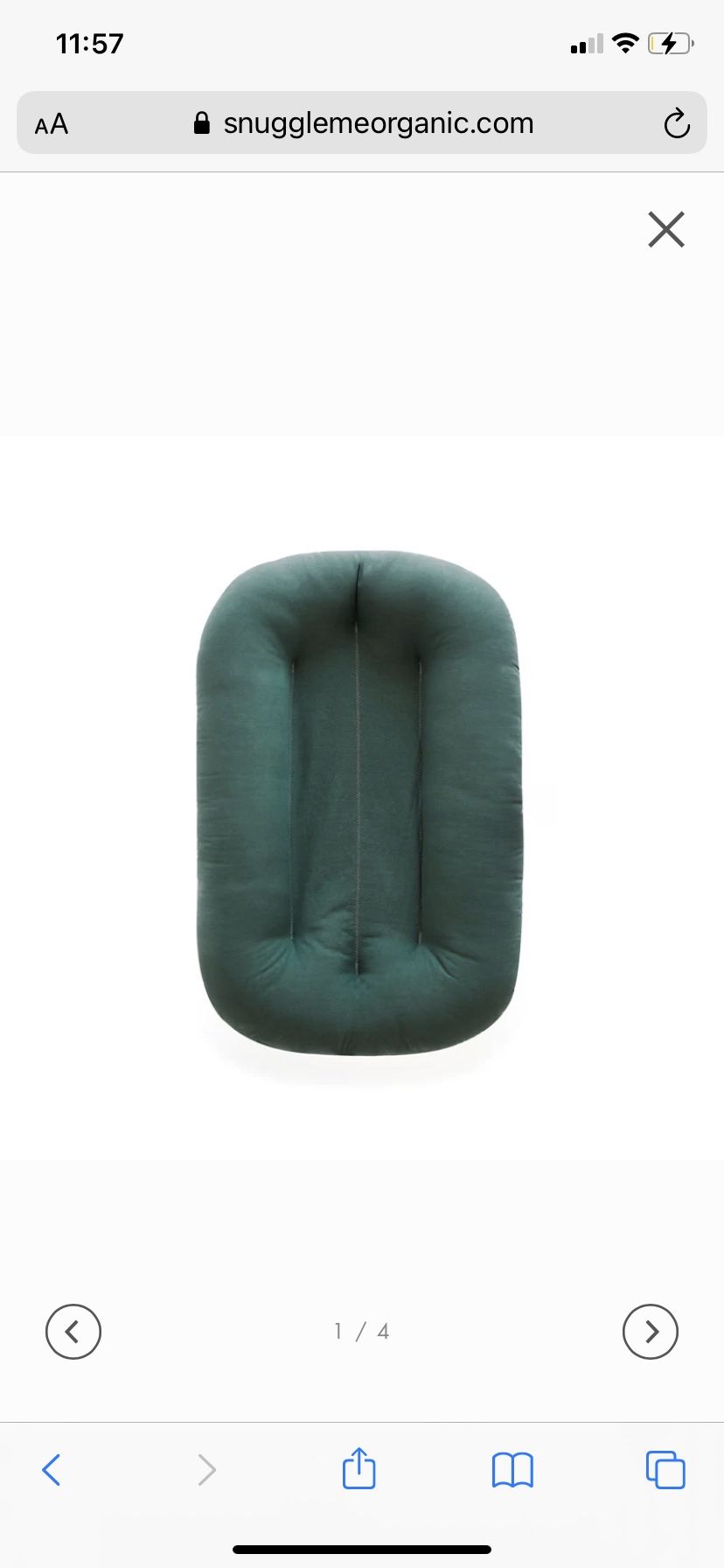 Snuggle Me organic Infant Lounger | Moss For babies 0-9 months