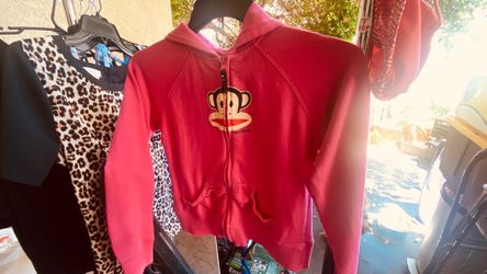 Cute pink Paul Frank hoodie Child Sz XL