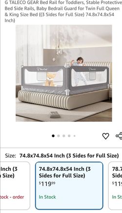 Taleco Gear Toddler Bed Rail Guard 3-Sided Full Size