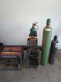 Predator generator, Vulcan MiG welder, oxyacetylene tanks