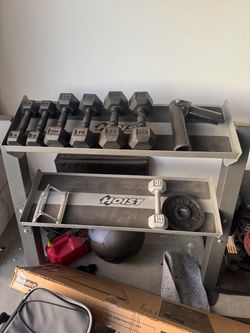 Hoist Dumbbell Rack with Weights