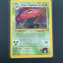 Erika's Vileplume Holo Rare - Gym Heroes 5/132 - WOTC Vintage Pokemon Card