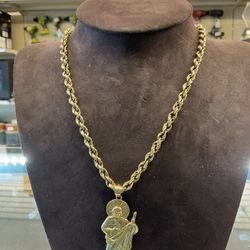 10k San Judas Rope Chain 43386-1