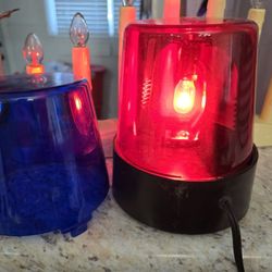Police Beacon Light with Red and Blue Lens