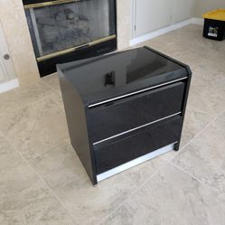 Two Matching Nightstands, Black