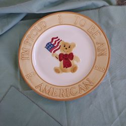 " I'M PROUD TO BE AN AMERICAN" 1983 vintage Plate