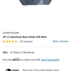 Bass Knob JPv1.5/JPv2 Amps