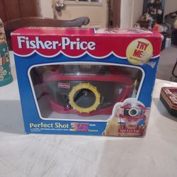 Fisher Price Perfect Shot 35mm Film Kids Camera New In Box 1997 Red & Yellow