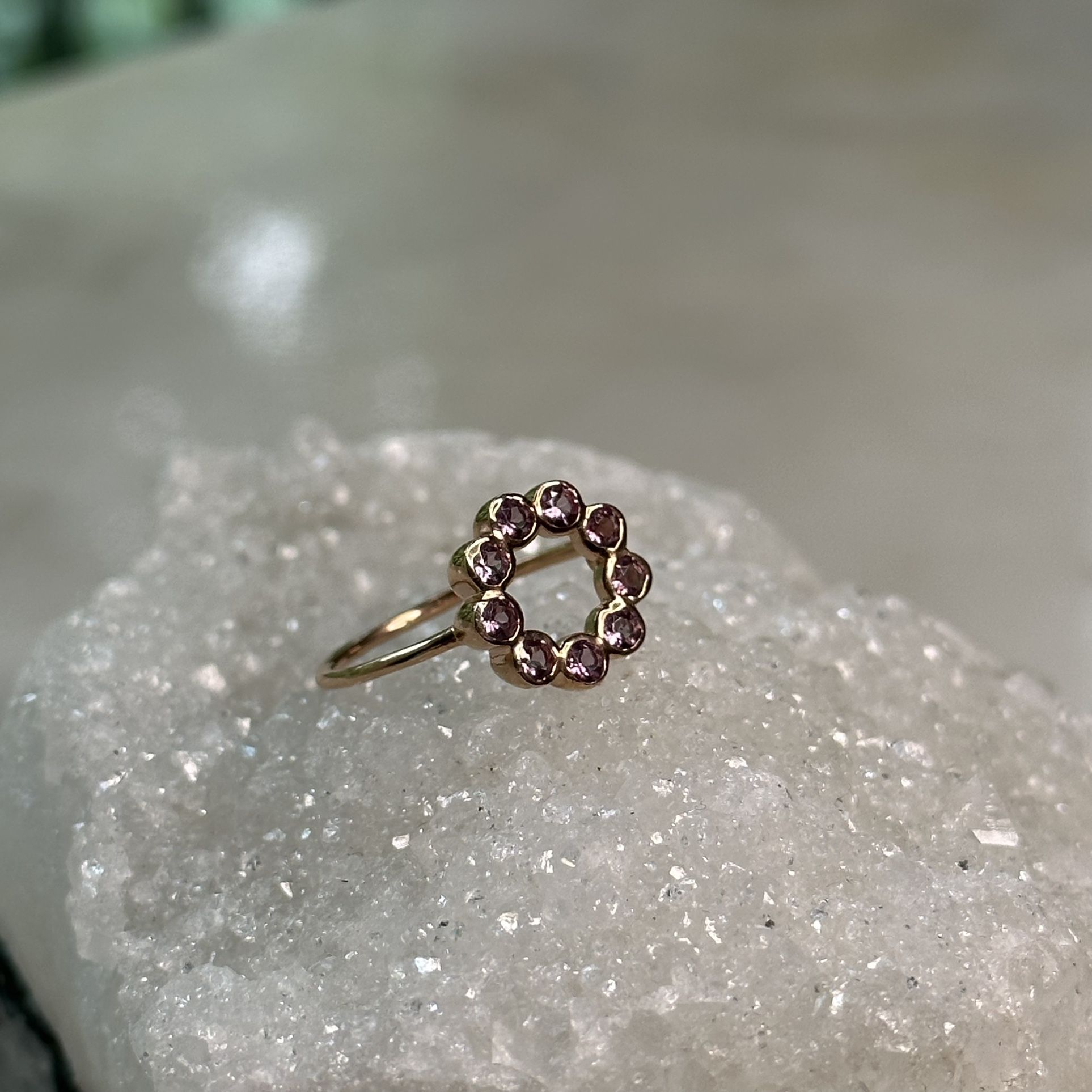 Malaia (Pink) Garnet Ring Size 7 