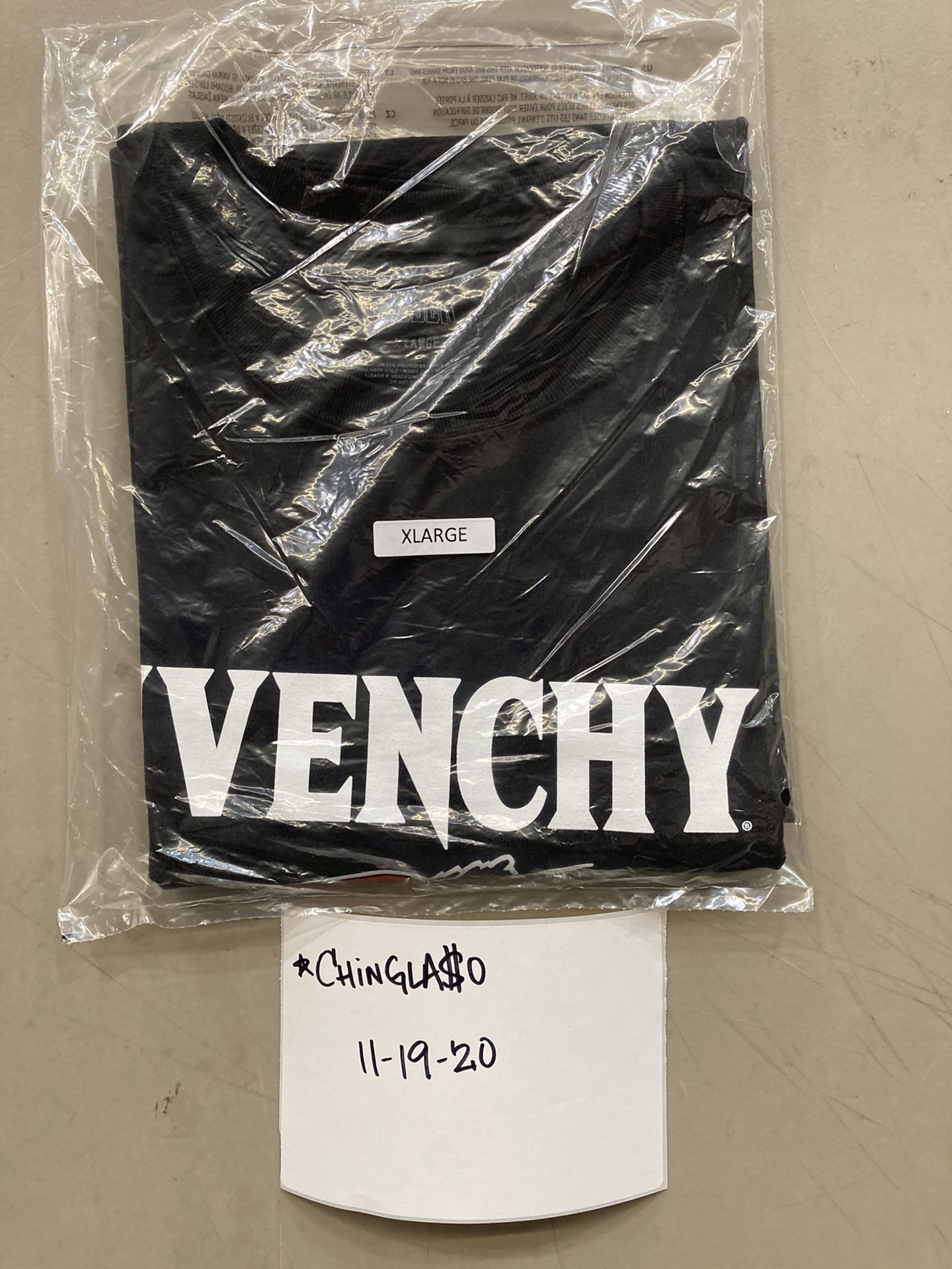 BLEACHED GOODS GIVENCHY HIGHWAY ROBBERY TSHIRT SIZE XL