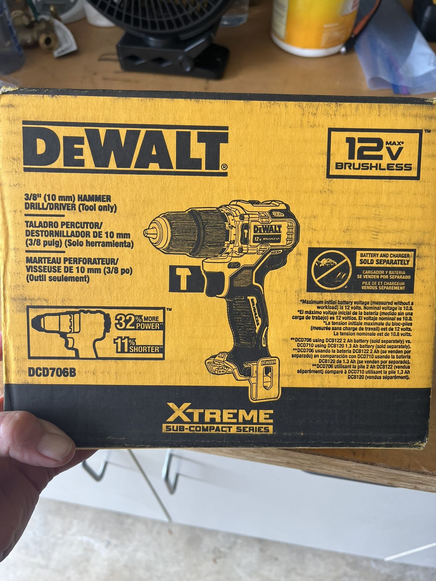 12V Dewalt Compact Hammer Drill/Driver NEW!