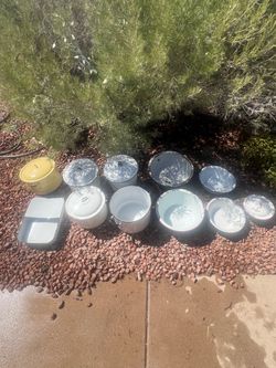 Vintage Farmhouse Enamelware Collection – 11-Piece Lot graniteware white enamel