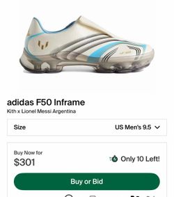 Lionel Messi Kith adidas F50 Inframe Size 9.5
