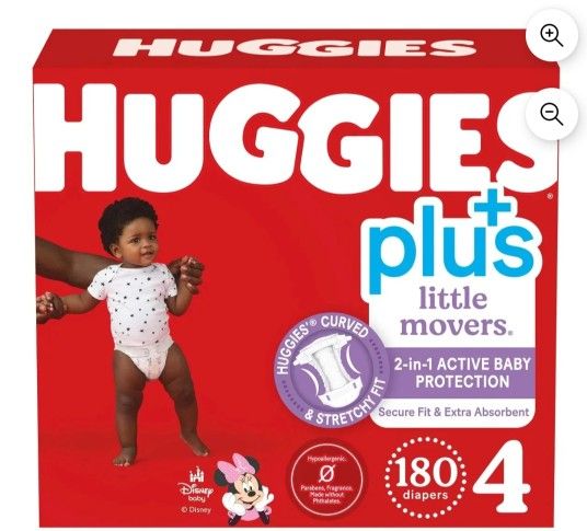 Huggies Plus SIze 4 180 Count