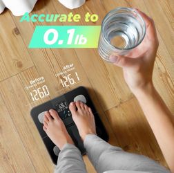 🌟🌟🌟🌟🌟 Smart Digital Body Weight Scale - Bluetooth Fitness Tracker (400lb Capacity)