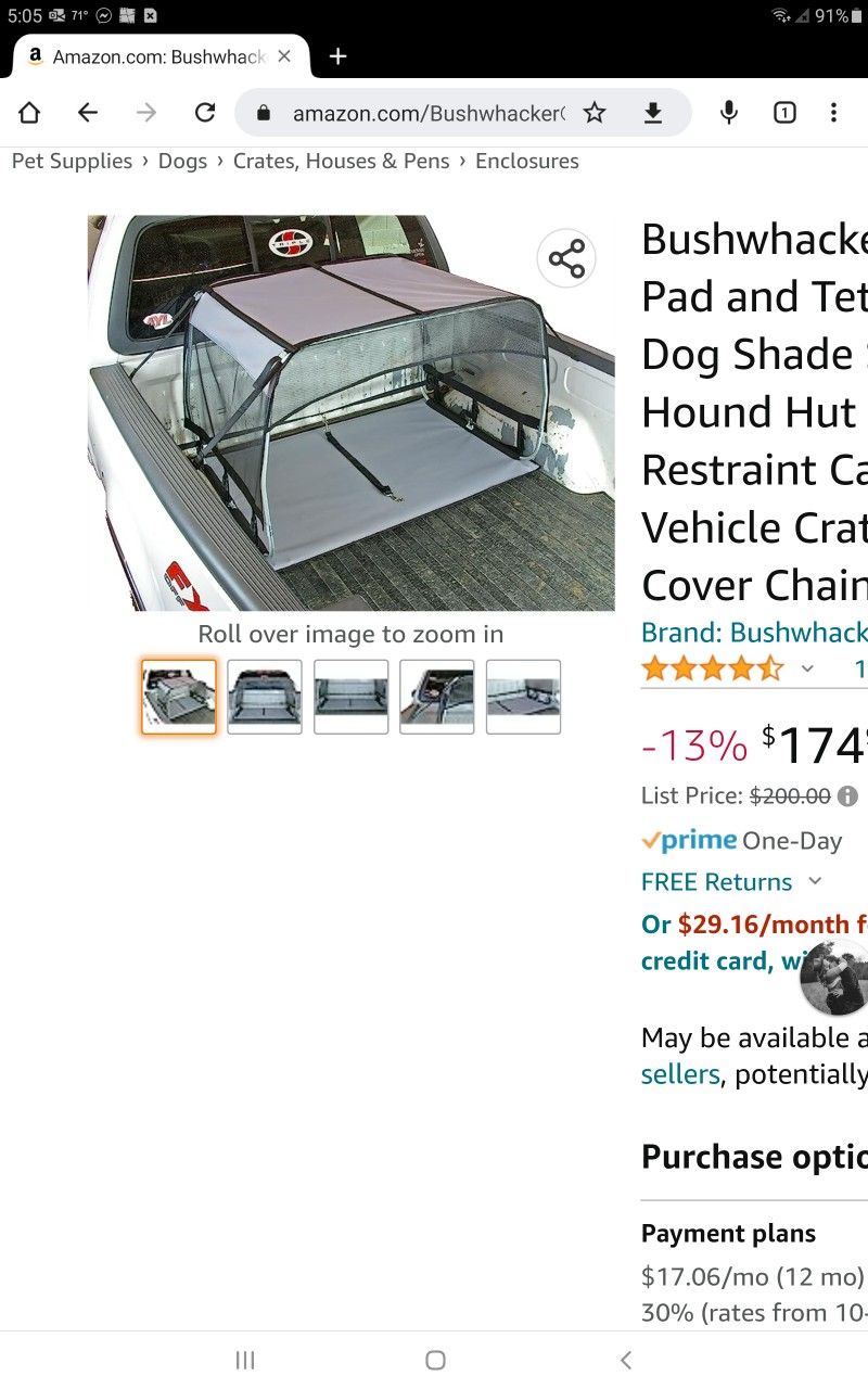 Bushwacker K9 canopy 