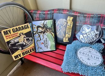 garage or backyard tin signs... $50
