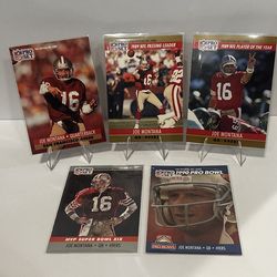 Lot of 5 Joe Montana Cards