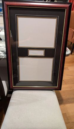 Wood Frame Double Document Holder 8.5x11 Inches, Certificates Diploma Compatible