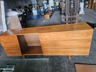 Mid-Century Modern Wood Dresser Sideboard