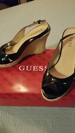 Guess Black wedge heels