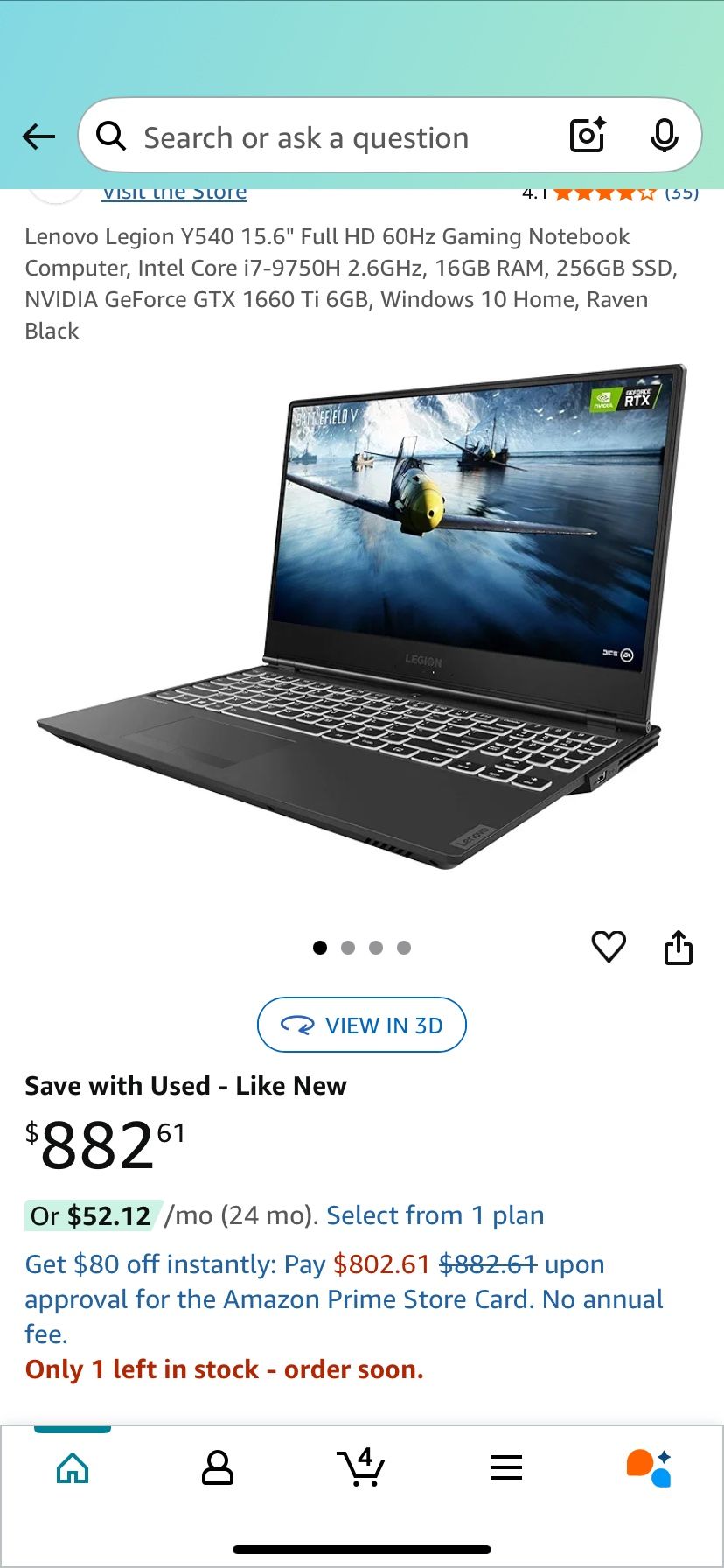 Lenovo legion Y540 Gaming laptop