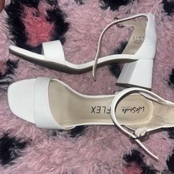 white short heels 