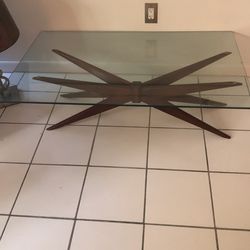 Beautiful Glass And Wood Table