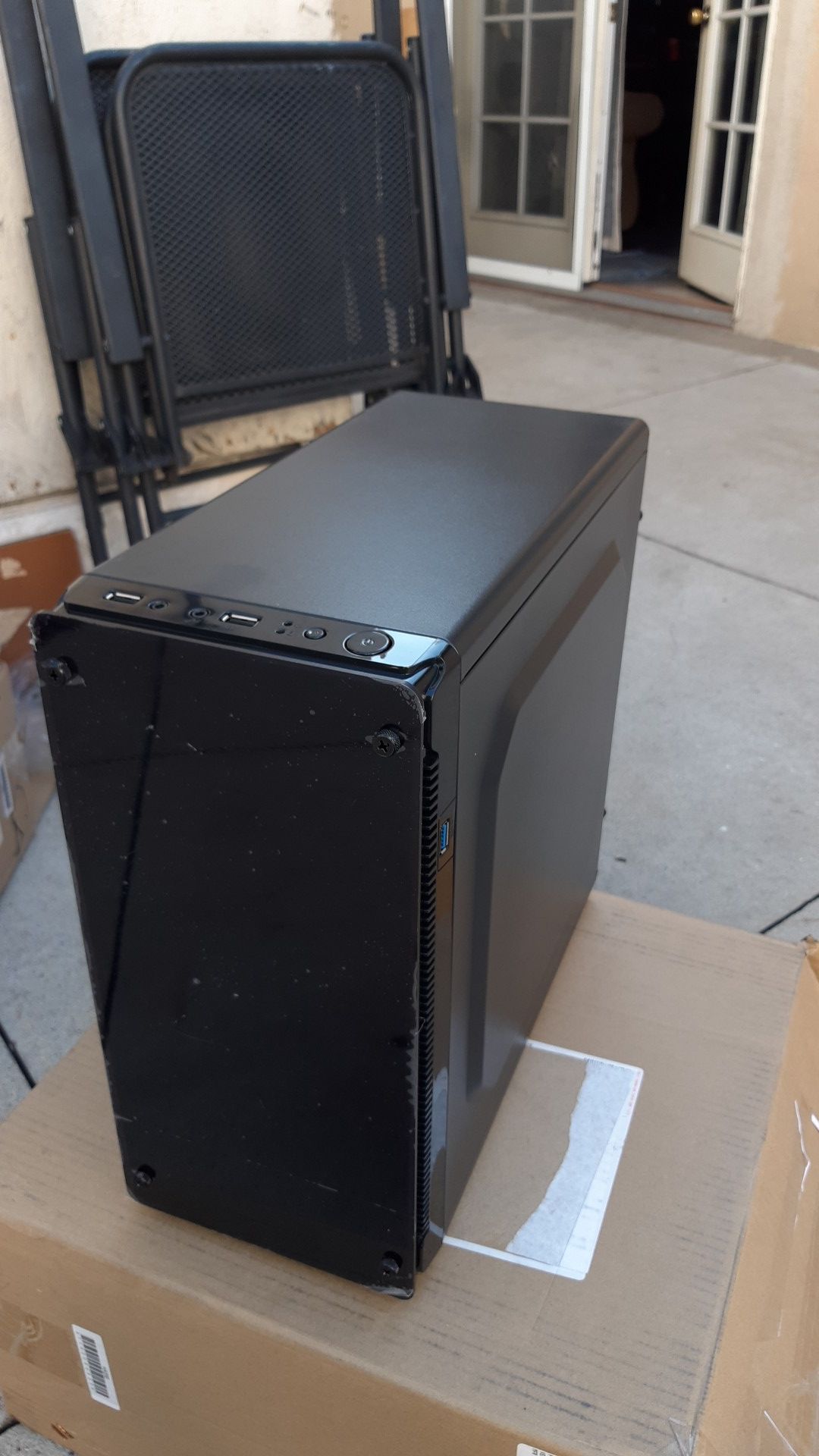 HEC HX210 Black 0.45mm Thickness SECC ATX Mini Tower Computer Case 80mm Rear Fan
