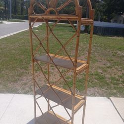 Vintage BOHO Natural Rattan Shelf 