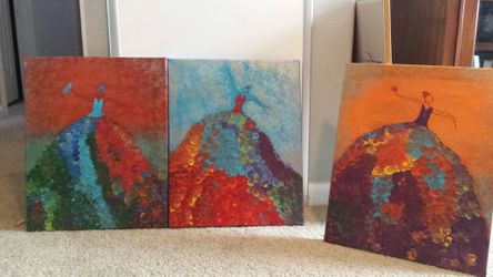 Textured wall art painting