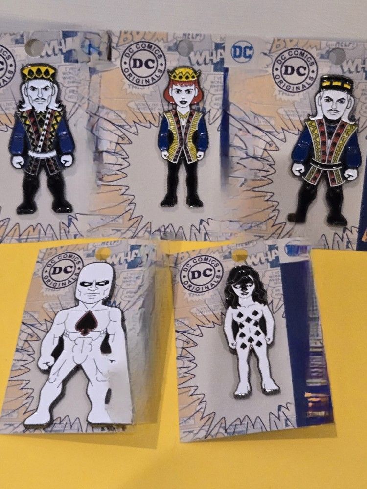 DC Comics COMPLETE SET Royal Flush Gang Enamel Metal Pin Combo Set