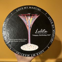 Birthday Painted martini glass