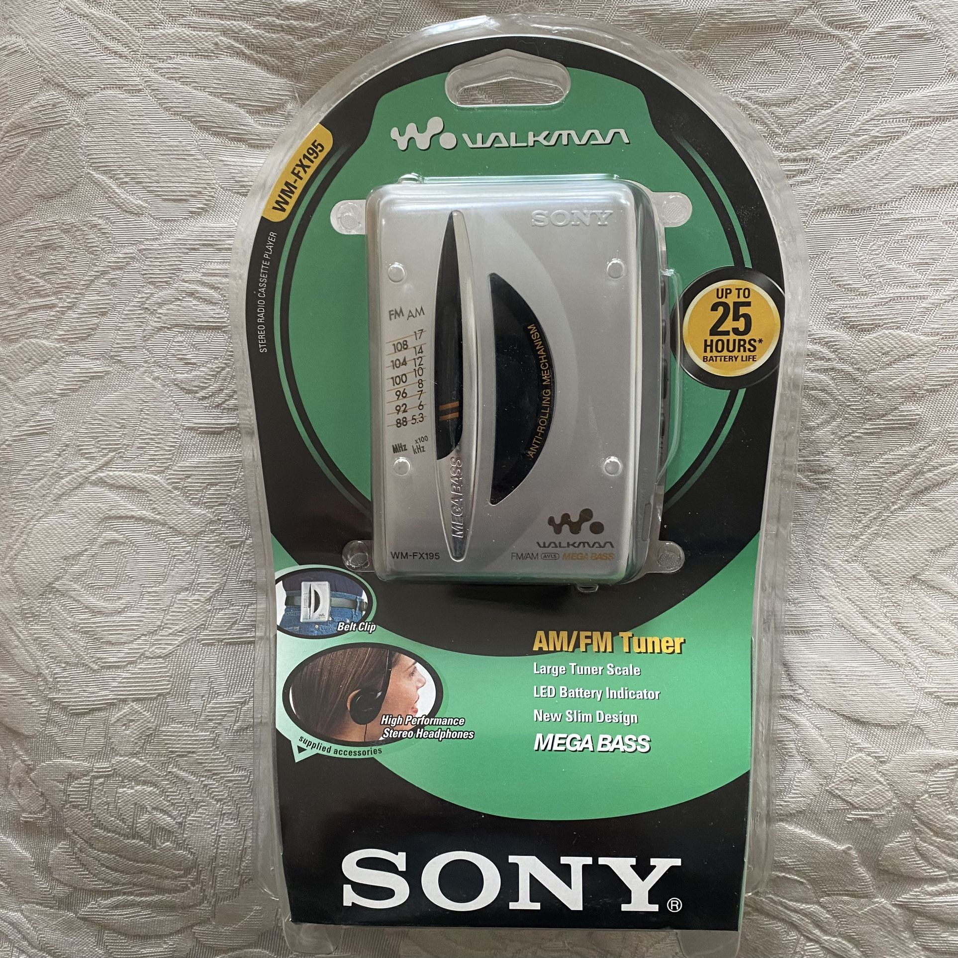Sony WALKMAN with AM/FM Tuner & Headphones
