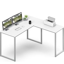 NEW 48 Inch X 48 Inch White L Shaped Computer Desk