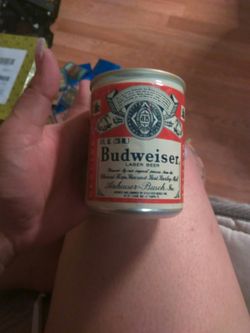 Vintage Budweiser beer from 1970s
