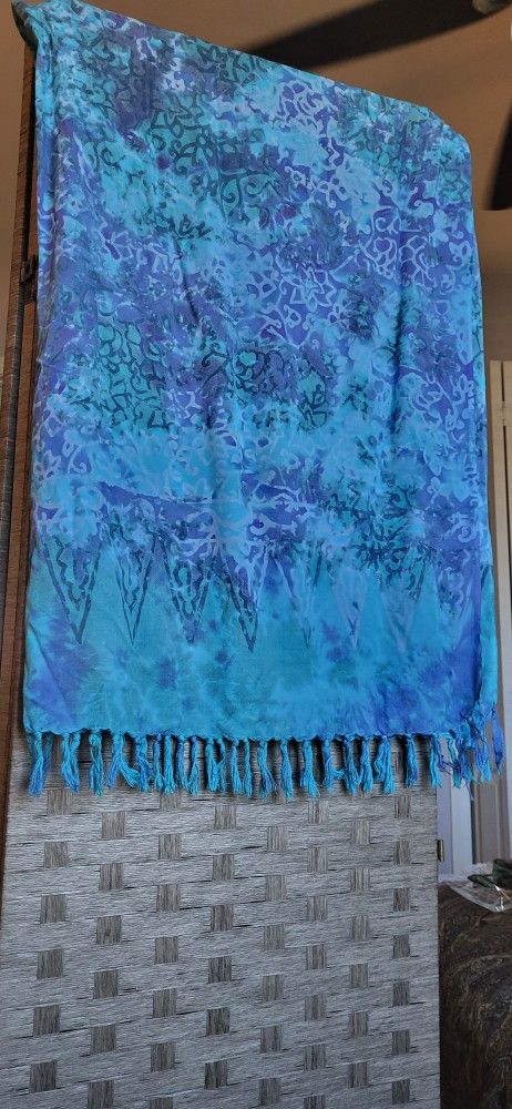 Blue, Batik Scarf/Wrap