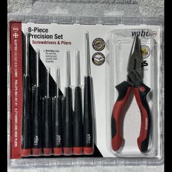 Wiha 8 Piece Screwdriver & Long Nose Pliers Set Model 26190