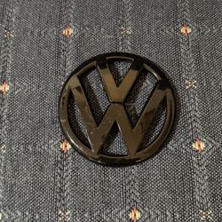 Black VW Emblem/Badge 4 3/8 Inch Diameter