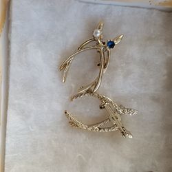 Costume Jewelry Two Decorative Brooches 