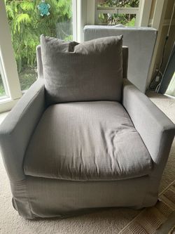 Wide Upholstered swivel Armchair