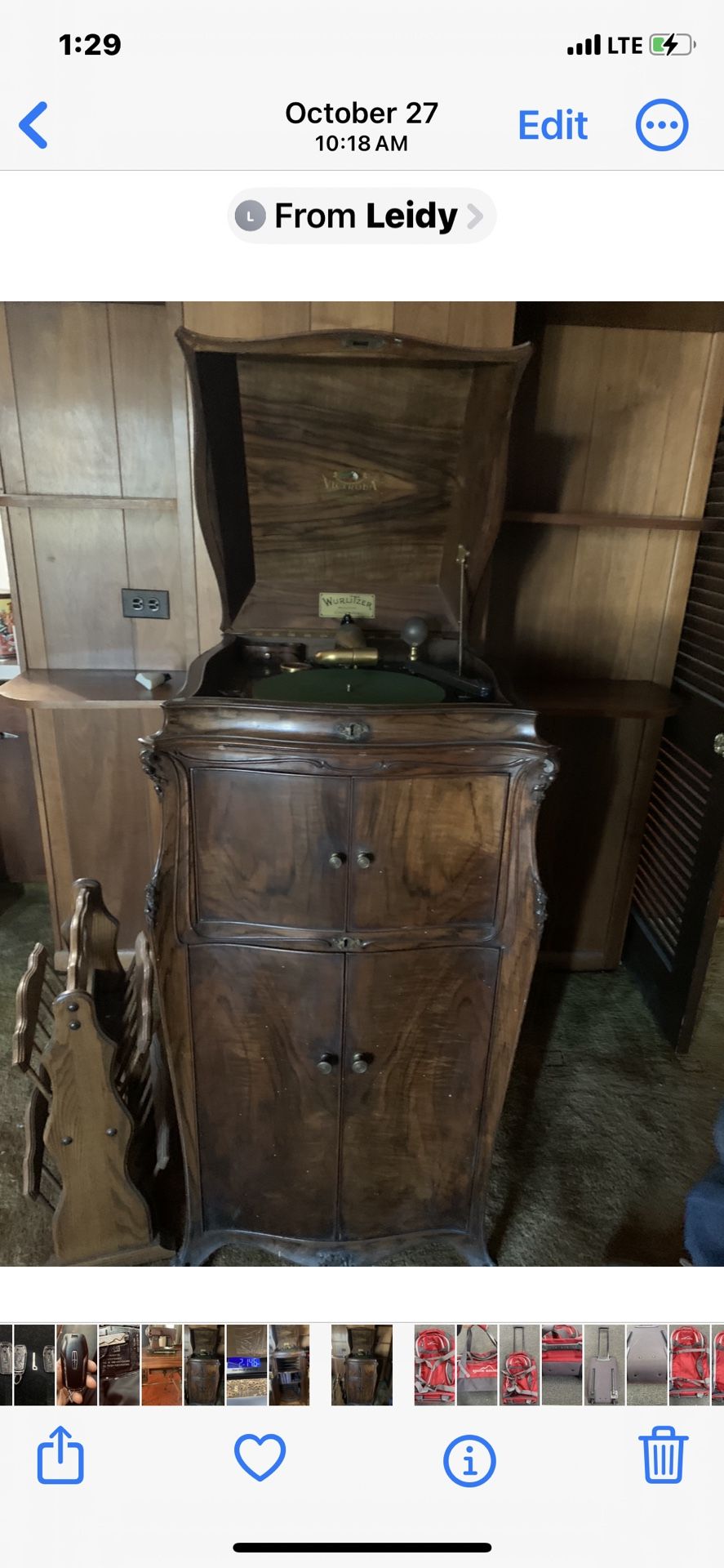 Antique 1921 Victor Victorla Model VE-130 Phonograph